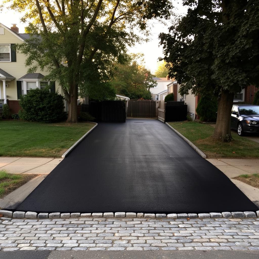 Sealed asphalt driveway