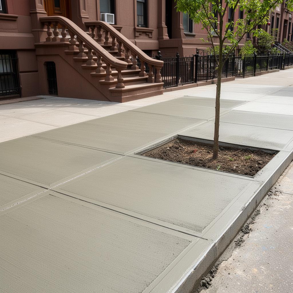 DOT-compliant sidewalk pour